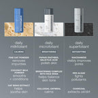 Dermalogica exfoliant comparison — Milkfoliant, Microfoliant, Superfoliant